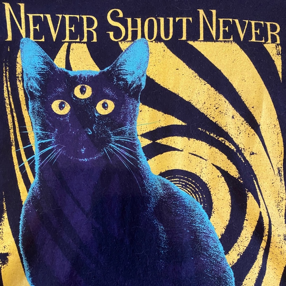 Never Shout Never three eyed Cat Band T-Shirt